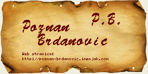 Poznan Brdanović vizit kartica